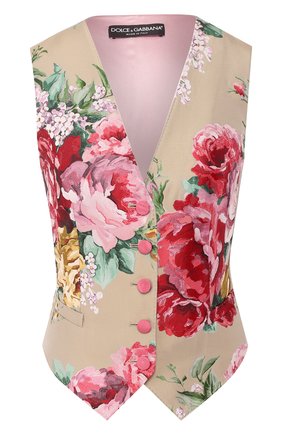 Женский жилет DOLCE & GABBANA бежевого цвета по цене 74750 руб., арт. F79H5T/HJMJ3 | Фото 1 Женский жилет DOLCE & GABBANA бежевого цвета, арт. F79H5T/HJMJ3 | Фото 1