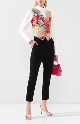 Женский жилет DOLCE & GABBANA бежевого цвета по цене 74750 руб., арт. F79H5T/HJMJ3 | Фото 2 Женский жилет DOLCE & GABBANA бежевого цвета, арт. F79H5T/HJMJ3 | Фото 2