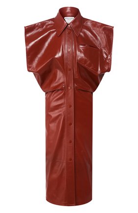Женское кожаное платье BOTTEGA VENETA коричневого цвета по цене 245500 руб., арт. 618440/VKLC0 | Фото 1 Женское кожаное платье BOTTEGA VENETA коричневого цвета, арт. 618440/VKLC0 | Фото 1