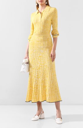 Женская кожаные туфли FENDI белого цвета по цене 68000 руб., арт. 8J7066 TC3 | Фото 2 Женская кожаные туфли FENDI белого цвета, арт. 8J7066 TC3 | Фото 2