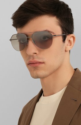 Мужские солнцезащитные очки DOLCE & GABBANA серебряного цвета, арт. 2249-04/6V | Фото 2 (Тип очков: С/з; Кросс-КТ: С/з-мужское; Оптика Гендер: оптика-мужское; Очки форма: Авиаторы)