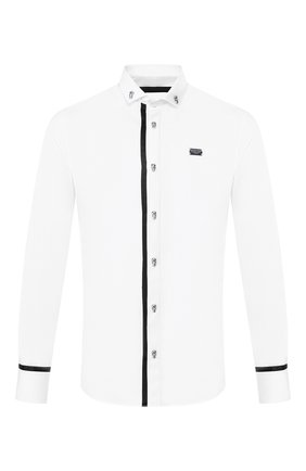 Мужская хлопковая рубашка PHILIPP PLEIN белого цвета по цене 45300 руб., арт. P20C MRP1256 PTE003N | Фото 1 Мужская хлопковая рубашка PHILIPP PLEIN белого цвета, арт. P20C MRP1256 PTE003N | Фото 1