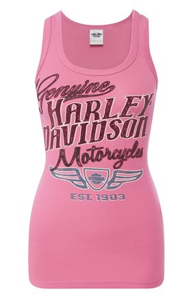 Женская хлопковая майка genuine motorclothes HARLEY-DAVIDSON розового цвета по цене 5880 руб., арт. 96249-15VW | Фото 1 Женская хлопковая майка genuine motorclothes HARLEY-DAVIDSON розового цвета, арт. 96249-15VW | Фото 1