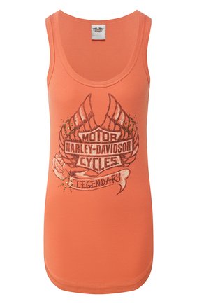 Женская хлопковая майка genuine motorclothes HARLEY-DAVIDSON оранжевого цвета по цене 4480 руб., арт. 96285-16VW | Фото 1 Женская хлопковая майка genuine motorclothes HARLEY-DAVIDSON оранжевого цвета, арт. 96285-16VW | Фото 1