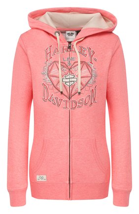 Женский толстовка genuine motorclothes HARLEY-DAVIDSON розового цвета по цене 12270 руб., арт. 96083-18VW | Фото 1 Женский толстовка genuine motorclothes HARLEY-DAVIDSON розового цвета, арт. 96083-18VW | Фото 1