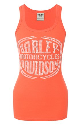 Женский хлопковая майка genuine motorclothes HARLEY-DAVIDSON оранжевого цвета по цене 4410 руб., арт. 96128-14VW | Фото 1 Женский хлопковая майка genuine motorclothes HARLEY-DAVIDSON оранжевого цвета, арт. 96128-14VW | Фото 1