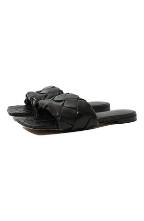 Женские кожаные шлепанцы BOTTEGA VENETA черного цвета по цене 76000 руб., арт. 608853/VBSS0 | Фото 1 Женские кожаные шлепанцы BOTTEGA VENETA черного цвета, арт. 608853/VBSS0 | Фото 1