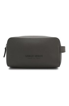 Мужской кожаный несессер GIORGIO ARMANI темно-серого цвета по цене 42600 руб., арт. Y2R415/YTI8J | Фото 1 Мужской кожаный несессер GIORGIO ARMANI темно-серого цвета, арт. Y2R415/YTI8J | Фото 1