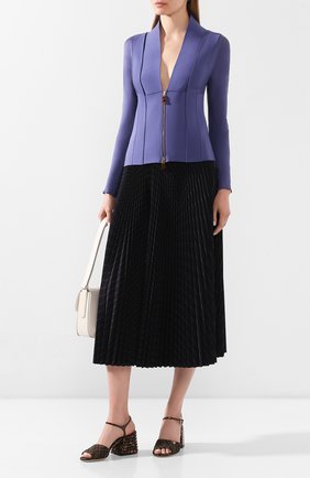 Женский хлопковый кардиган GIORGIO ARMANI сиреневого цвета по цене 128500 руб., арт. 3HAG57/AJJVZ | Фото 2 Женский хлопковый кардиган GIORGIO ARMANI сиреневого цвета, арт. 3HAG57/AJJVZ | Фото 2
