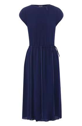 Женское шелковое платье GIORGIO ARMANI синего цвета по цене 195000 руб., арт. 0SHVA04D/T008Q | Фото 1 Женское шелковое платье GIORGIO ARMANI синего цвета, арт. 0SHVA04D/T008Q | Фото 1