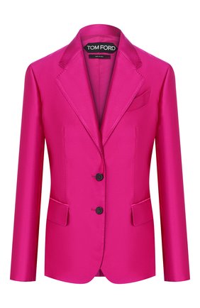 Женский шелковый жакет TOM FORD розового цвета по цене 235500 руб., арт. GI2735-FAX671 | Фото 1 Женский шелковый жакет TOM FORD розового цвета, арт. GI2735-FAX671 | Фото 1