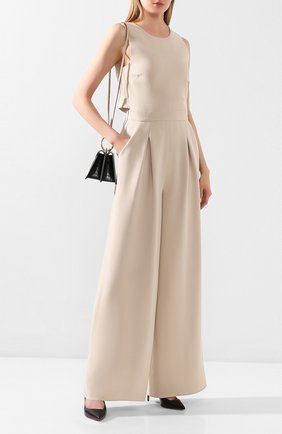 Женский шелковый комбинезон GIORGIO ARMANI бежевого цвета по цене 257500 руб., арт. 0SHVD00H/T01KG | Фото 2 Женский шелковый комбинезон GIORGIO ARMANI бежевого цвета, арт. 0SHVD00H/T01KG | Фото 2