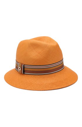 Женская соломенная шляпа ingrid LORO PIANA оранжевого цвета, арт. FAI5791 | Фото 1 (Материал: Растительное волокно; Региональные ограничения белый список (Axapta Mercury): RU)
