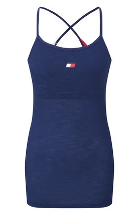 Женская майка TOMMY HILFIGER синего цвета по цене 6490 руб., арт. S10S100466 | Фото 1 Женская майка TOMMY HILFIGER синего цвета, арт. S10S100466 | Фото 1
