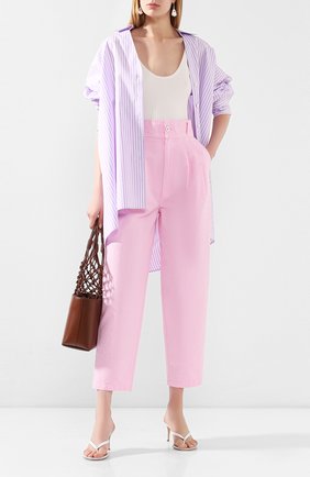 Женские брюки из смеси хлопка и льна J BRAND розового цвета по цене 22600 руб., арт. JB002755 | Фото 2 Женские брюки из смеси хлопка и льна J BRAND розового цвета, арт. JB002755 | Фото 2