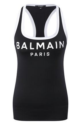 Женская майка BALMAIN черного цвета по цене 19100 руб., арт. BPD105000 | Фото 1 Женская майка BALMAIN черного цвета, арт. BPD105000 | Фото 1