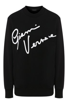 Женская хлопковый свитшот VERSACE черного цвета по цене 39550 руб., арт. A85854/A231242 | Фото 1 Женская хлопковый свитшот VERSACE черного цвета, арт. A85854/A231242 | Фото 1