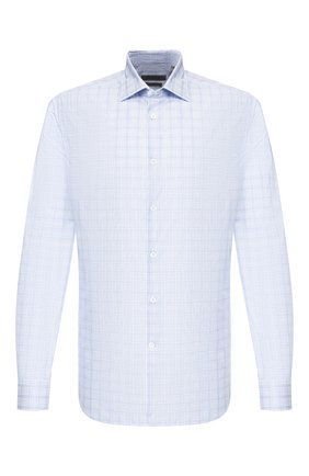 Мужская хлопковая сорочка CORNELIANI голубого цвета по цене 18200 руб., арт. 85P010-0111154/00 | Фото 1 Мужская хлопковая сорочка CORNELIANI голубого цвета, арт. 85P010-0111154/00 | Фото 1