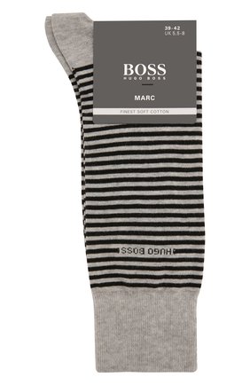 Мужские хлопковые носки BOSS серого цвета по цене 1100 руб., арт. 50392525 | Фото 1 Мужские хлопковые носки BOSS серого цвета, арт. 50392525 | Фото 1