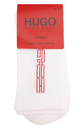 Мужские комплект из двух пар носков HUGO белого цвета по цене 1300 руб., арт. 50433361 | Фото 1 Мужские комплект из двух пар носков HUGO белого цвета, арт. 50433361 | Фото 1
