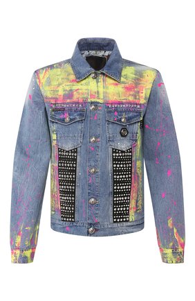Мужская джинсовая куртка PHILIPP PLEIN голубого цвета по цене 122310 руб., арт. P20C MDB0246 PDE004N | Фото 1 Мужская джинсовая куртка PHILIPP PLEIN голубого цвета, арт. P20C MDB0246 PDE004N | Фото 1