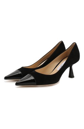 Женская замшевые туфли rene 65 JIMMY CHOO черного цвета по цене 41300 руб., арт. RENE 65/SPT | Фото 1 Женская замшевые туфли rene 65 JIMMY CHOO черного цвета, арт. RENE 65/SPT | Фото 1