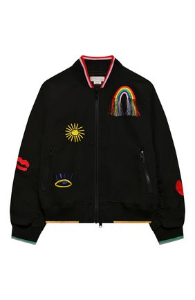 Детская бомбер STELLA MCCARTNEY черного цвета по цене 10800 руб., арт. 588625/S0KD3 | Фото 1 Детская бомбер STELLA MCCARTNEY черного цвета, арт. 588625/S0KD3 | Фото 1