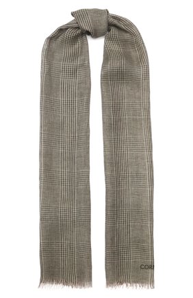 Мужской льняной шарф CORNELIANI хаки цвета по цене 17750 руб., арт. 85B219-0129017/00 | Фото 1 Мужской льняной шарф CORNELIANI хаки цвета, арт. 85B219-0129017/00 | Фото 1