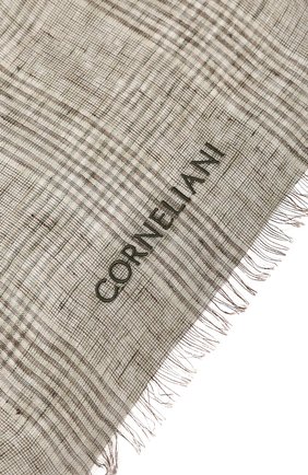 Мужской льняной шарф CORNELIANI хаки цвета по цене 17750 руб., арт. 85B219-0129017/00 | Фото 2 Мужской льняной шарф CORNELIANI хаки цвета, арт. 85B219-0129017/00 | Фото 2