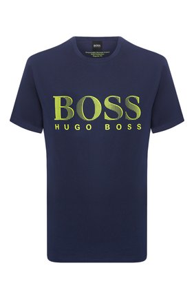 Мужская хлопковая футболка BOSS синего цвета по цене 5000 руб., арт. 50407774 | Фото 1 Мужская хлопковая футболка BOSS синего цвета, арт. 50407774 | Фото 1