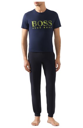 Мужская хлопковая футболка BOSS синего цвета по цене 5000 руб., арт. 50407774 | Фото 2 Мужская хлопковая футболка BOSS синего цвета, арт. 50407774 | Фото 2