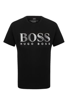Мужская хлопковая футболка BOSS черного цвета по цене 5100 руб., арт. 50407774 | Фото 1 Мужская хлопковая футболка BOSS черного цвета, арт. 50407774 | Фото 1