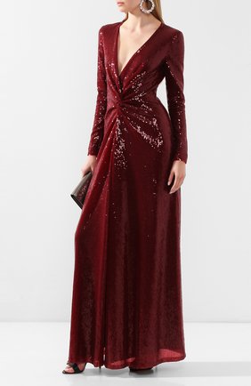 Женское платье с пайетками RALPH LAUREN бордового цвета по цене 2265000 руб., арт. 290809605 | Фото 2 Женское платье с пайетками RALPH LAUREN бордового цвета, арт. 290809605 | Фото 2