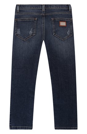 Детские джинсы DOLCE & GABBANA синего цвета по цене 34150 руб., арт. L51F54/LD865/2-6 | Фото 2 Детские джинсы DOLCE & GABBANA синего цвета, арт. L51F54/LD865/2-6 | Фото 2