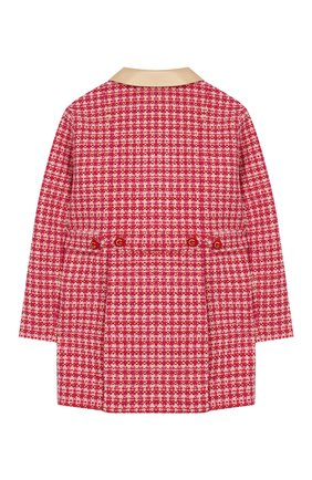 Детское шерстяное пальто GUCCI розового цвета по цене 95300 руб., арт. 595400/XWAH9 | Фото 2 Детское шерстяное пальто GUCCI розового цвета, арт. 595400/XWAH9 | Фото 2