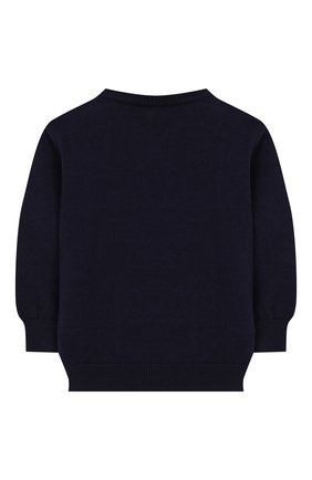 Детский хлопковый пуловер FENDI синего цвета по цене 33600 руб., арт. BUG040/A3TE/3M-9M | Фото 2 Детский хлопковый пуловер FENDI синего цвета, арт. BUG040/A3TE/3M-9M | Фото 2