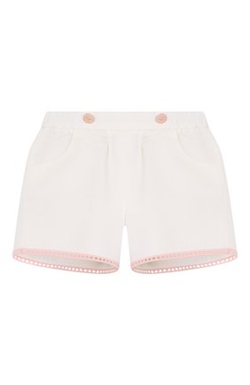 Детские хлопковые шорты LORO PIANA белого цвета по цене 27200 руб., арт. FAI9677 | Фото 1 Детские хлопковые шорты LORO PIANA белого цвета, арт. FAI9677 | Фото 1