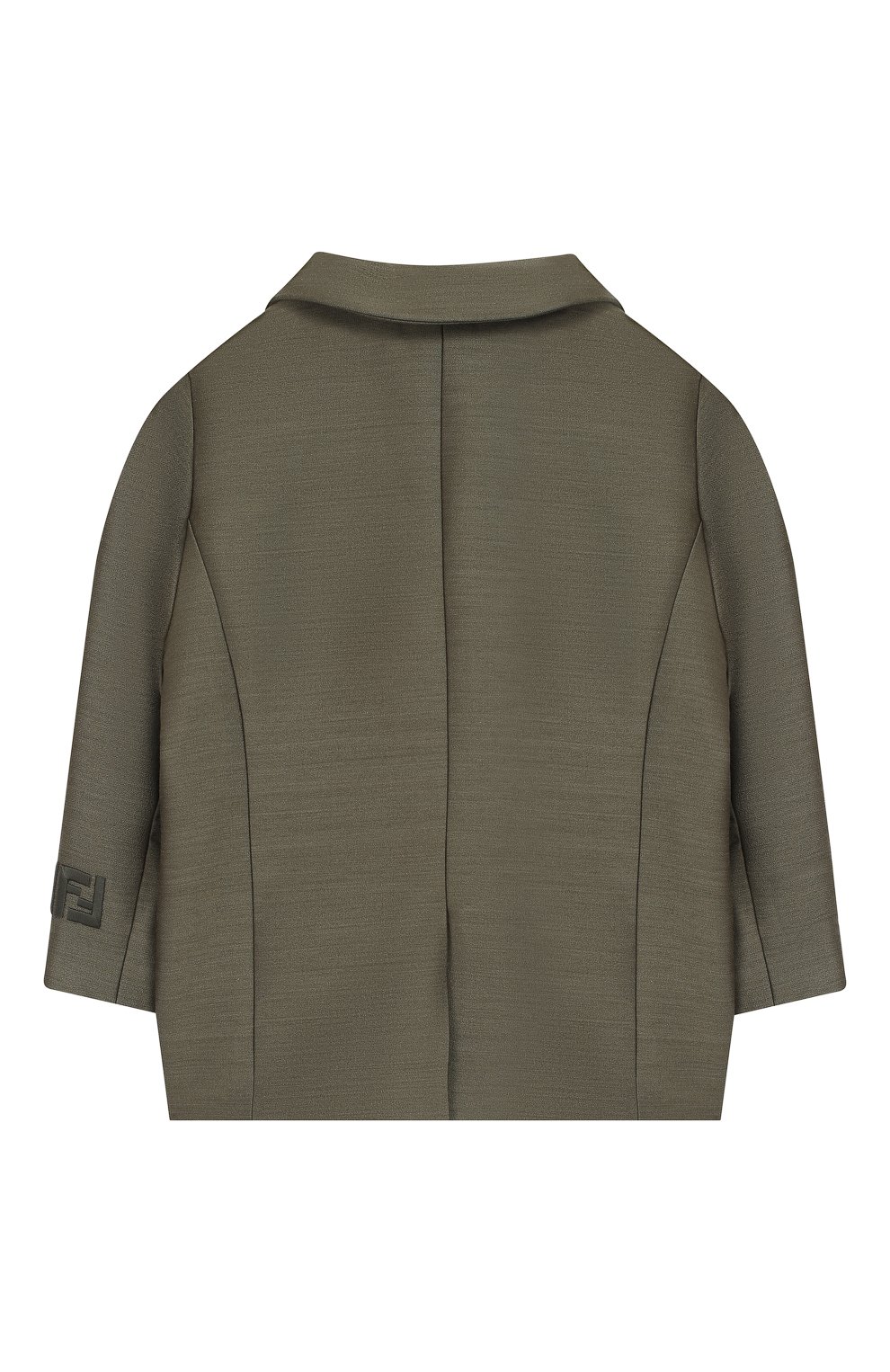Детский пиджак FENDI хаки цвета по цене 67250 руб., арт. BMA103/ABYM/12M-24M | Фото 2 Детский пиджак FENDI хаки цвета, арт. BMA103/ABYM/12M-24M | Фото 2