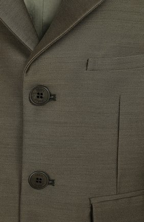 Детский пиджак FENDI хаки цвета по цене 67250 руб., арт. BMA103/ABYM/12M-24M | Фото 3 Детский пиджак FENDI хаки цвета, арт. BMA103/ABYM/12M-24M | Фото 3