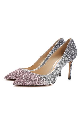 Женская текстильные туфли romy 85 JIMMY CHOO разноцветного цвета по цене 47600 руб., арт. ROMY85VNB | Фото 1 Женская текстильные туфли romy 85 JIMMY CHOO разноцветного цвета, арт. ROMY85VNB | Фото 1