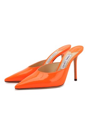 Женские кожаные мюли rav 100 JIMMY CHOO оранжевого цвета по цене 42800 руб., арт. RAV100NEP | Фото 1 Женские кожаные мюли rav 100 JIMMY CHOO оранжевого цвета, арт. RAV100NEP | Фото 1