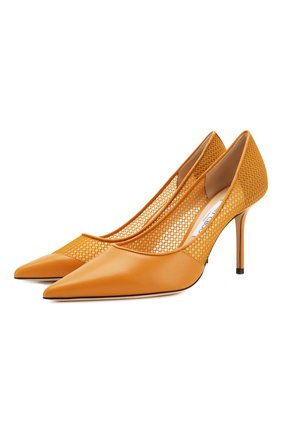 Женская кожаные туфли love 85 JIMMY CHOO оранжевого цвета по цене 49700 руб., арт. LOVE85ZHC | Фото 1 Женская кожаные туфли love 85 JIMMY CHOO оранжевого цвета, арт. LOVE85ZHC | Фото 1