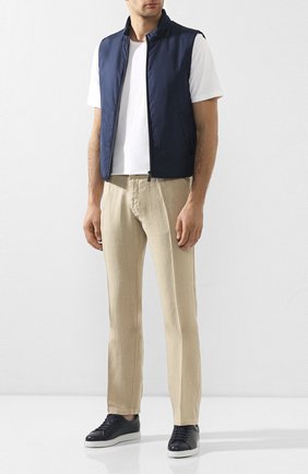 Мужской льняные брюки CORNELIANI бежевого цвета по цене 25600 руб., арт. 854EX5-0120184/00 | Фото 2 Мужской льняные брюки CORNELIANI бежевого цвета, арт. 854EX5-0120184/00 | Фото 2