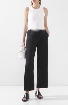 Женские брюки из вискозы ERMANNO ERMANNO SCERVINO черного цвета по цене 23050 руб., арт. 46T PL04 RAS | Фото 2 Женские брюки из вискозы ERMANNO ERMANNO SCERVINO черного цвета, арт. 46T PL04 RAS | Фото 2
