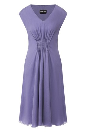Женское шелковое платье GIORGIO ARMANI сиреневого цвета по цене 149500 руб., арт. 0SHVA04E/T01IT | Фото 1 Женское шелковое платье GIORGIO ARMANI сиреневого цвета, арт. 0SHVA04E/T01IT | Фото 1
