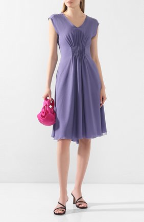Женское шелковое платье GIORGIO ARMANI сиреневого цвета по цене 149500 руб., арт. 0SHVA04E/T01IT | Фото 2 Женское шелковое платье GIORGIO ARMANI сиреневого цвета, арт. 0SHVA04E/T01IT | Фото 2