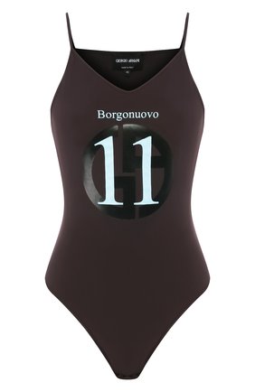 Женское боди GIORGIO ARMANI темно-коричневого цвета по цене 47900 руб., арт. 3HAR52/AJWUZ | Фото 1 Женское боди GIORGIO ARMANI темно-коричневого цвета, арт. 3HAR52/AJWUZ | Фото 1