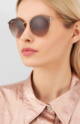 Женские солнцезащитные очки RAY-BAN коричневого цвета по цене 13300 руб., арт. 3578-900913 | Фото 2 Женские солнцезащитные очки RAY-BAN коричневого цвета, арт. 3578-900913 | Фото 2