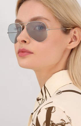 Мужские солнцезащитные очки RAY-BAN светло-серого цвета по цене 12900 руб., арт. 3025-9065I5 | Фото 2 Мужские солнцезащитные очки RAY-BAN светло-серого цвета, арт. 3025-9065I5 | Фото 2
