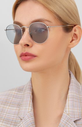 Женские солнцезащитные очки RAY-BAN светло-серого цвета по цене 14100 руб., арт. 3447-9065I5 | Фото 2 Женские солнцезащитные очки RAY-BAN светло-серого цвета, арт. 3447-9065I5 | Фото 2